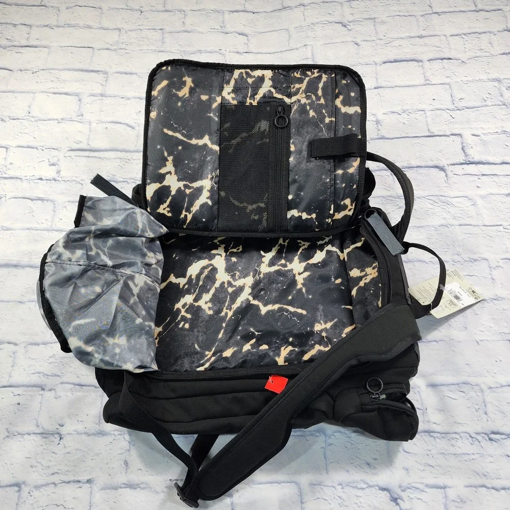 Under Armour UA Project Rock Duffle Backpack Bag Black Gold Gym 1376459-002 WWE